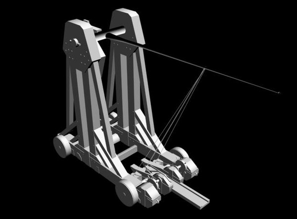 treybuchet 3d max - Treybuchet by Sjors boomschors